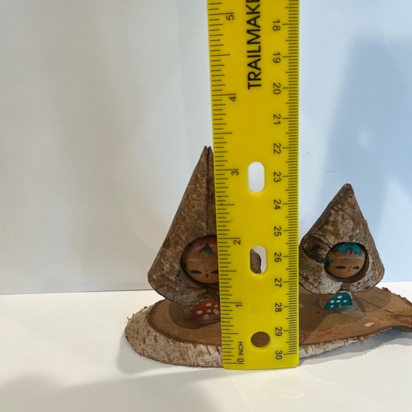 Ornament Kokeshi Pair Kamikochi Alps Japan Souvenir Local Toy Japanese Doll Old - Picture 5 of 10